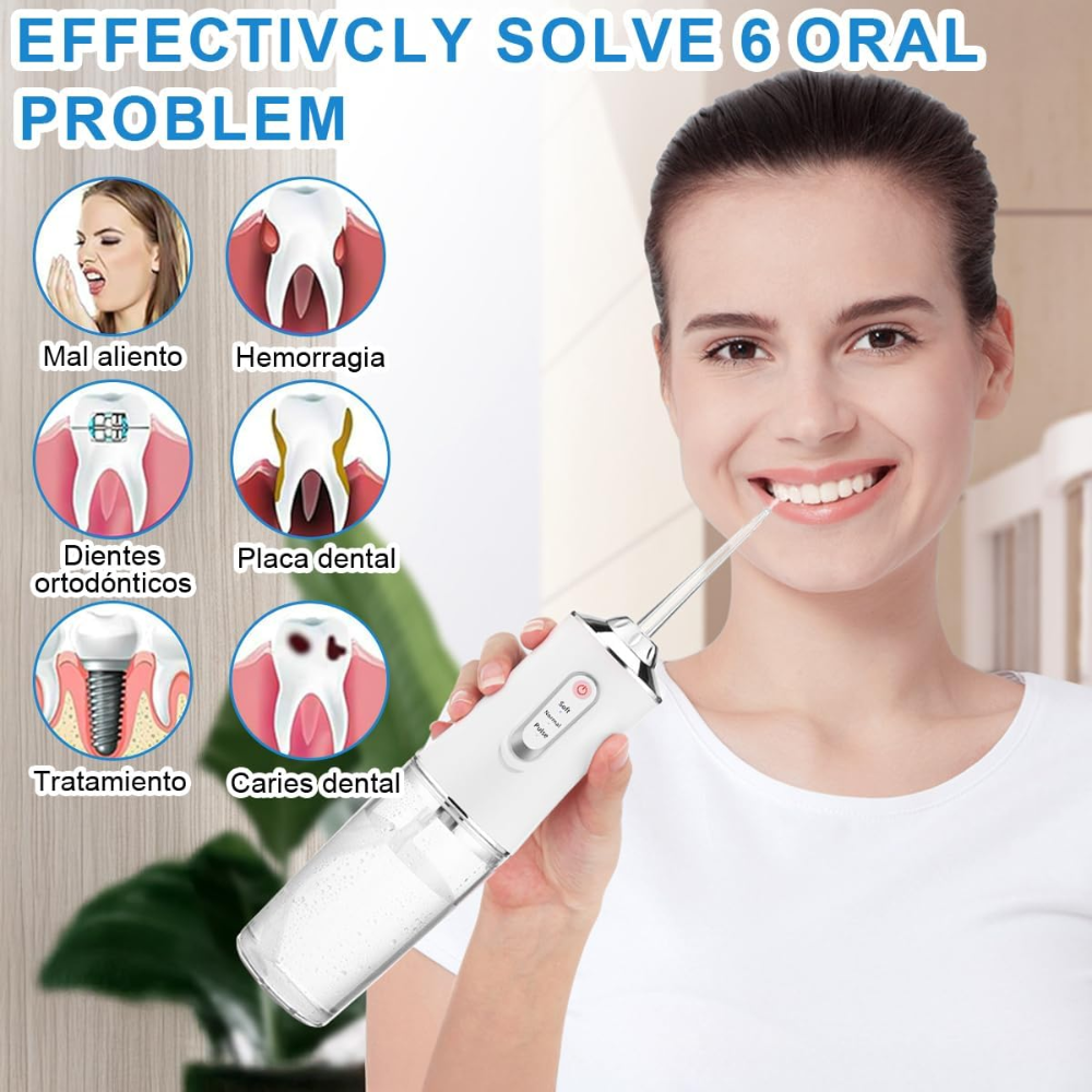 Irrigador Bucal Portable con Boquilla