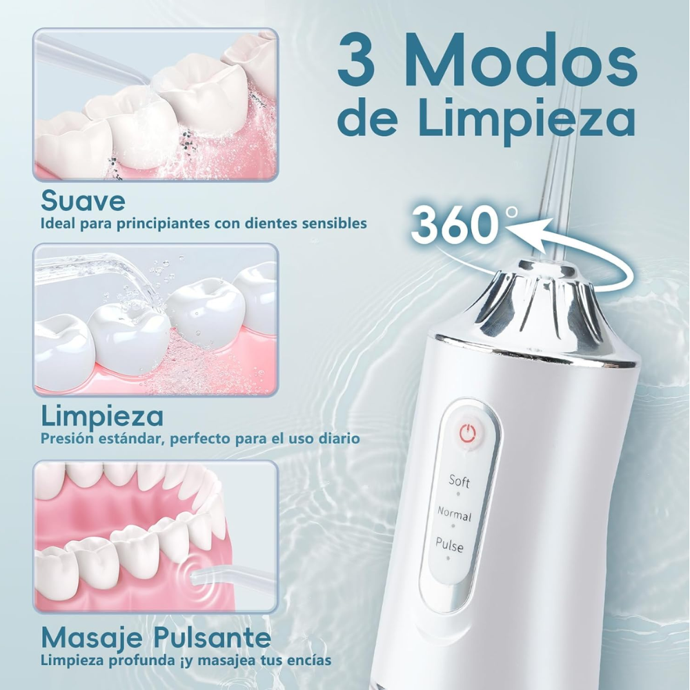Irrigador Bucal Portable con Boquilla