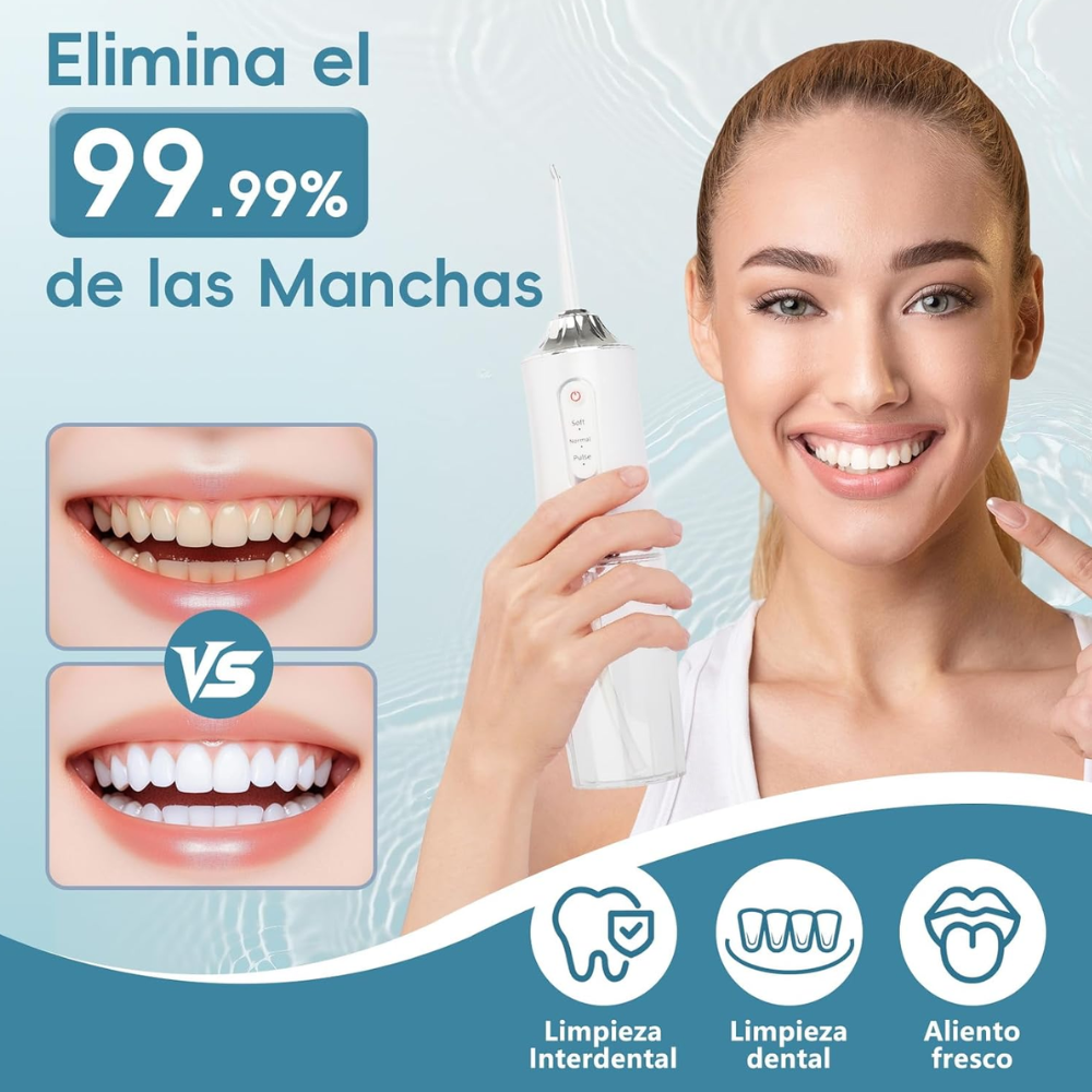 Irrigador Bucal Portable con Boquilla